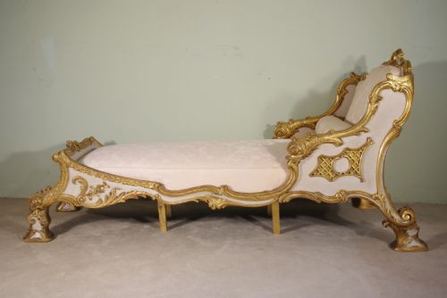 19TH CENTURY GILT CHAISE LONGUE DAY BED - ADDITIONAL PHOTO 17