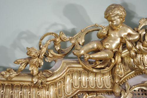 PAIR PAINTED AND PARCELGILT CANE 5FT DOUBLEKINGSIZE HEADBOARDSBEDS - ADDITIONAL PHOTO 7