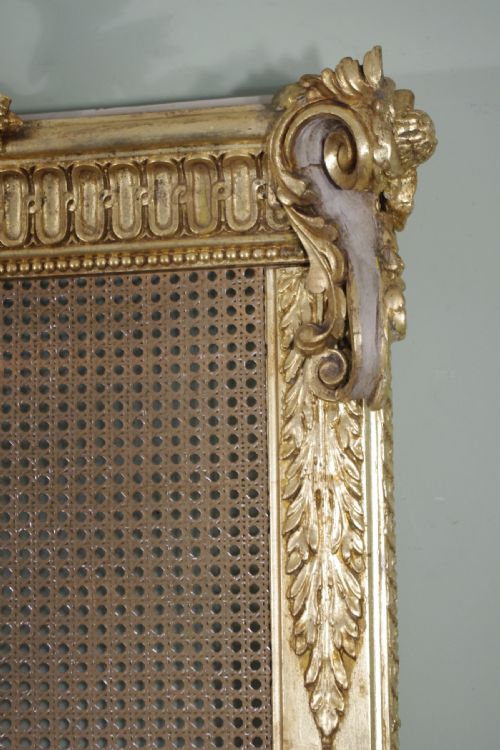PAIR PAINTED AND PARCELGILT CANE 5FT DOUBLEKINGSIZE HEADBOARDSBEDS - ADDITIONAL PHOTO 12
