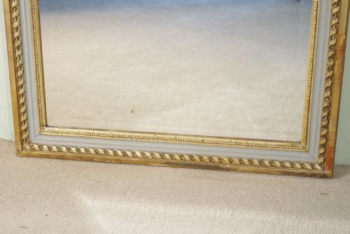 FRENCH PAINTED AND PARCELGILT LARGE TRUMEAUOVERMANTLE MIRROR - ADDITIONAL PHOTO 9