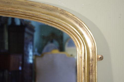 ENGLISH VICTORIAN GILT ARCH TOP OVERMANTLE MIRROR - ADDITIONAL PHOTO 6