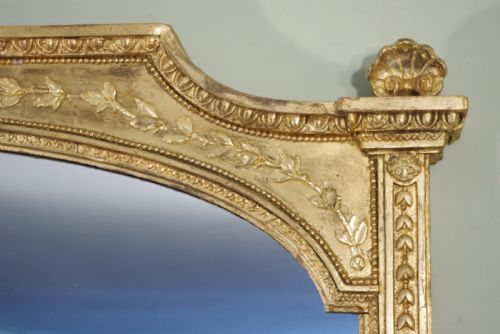 ENGLISH VICTORIAN GILT LARGE OVERMANTLE MIRROR - ADDITIONAL PHOTO 3