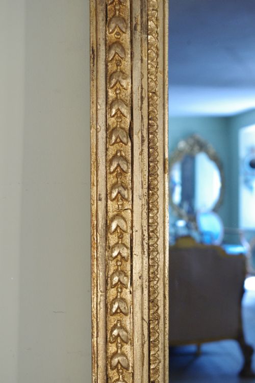 ENGLISH VICTORIAN GILT LARGE OVERMANTLE MIRROR - ADDITIONAL PHOTO 8