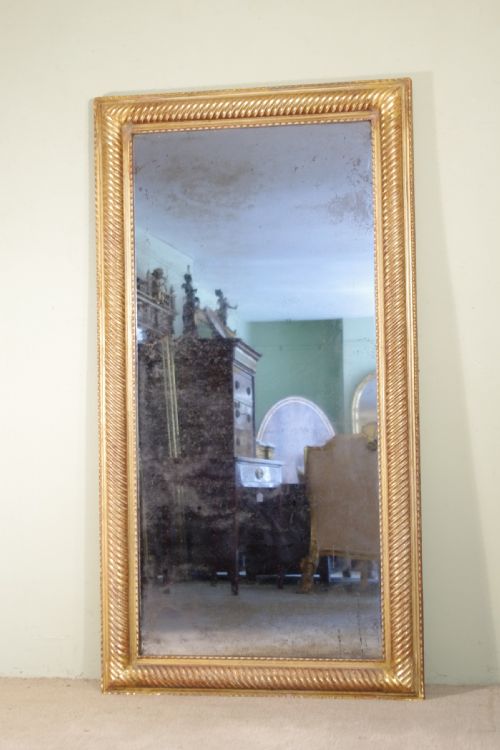 19TH CENTURY FRENCH GILT LARGE OVERMANTLE MIRROR - ADDITIONAL PHOTO 5