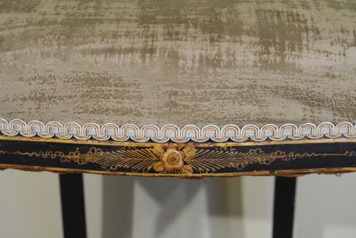 SET OF FOUR BLACK LACQUER AND GILT CHINOISERIE CHAIRS - ADDITIONAL PHOTO 14