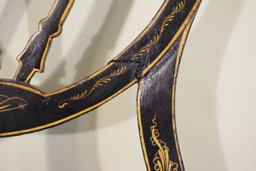 SET OF FOUR BLACK LACQUER AND GILT CHINOISERIE CHAIRS - ADDITIONAL PHOTO 17