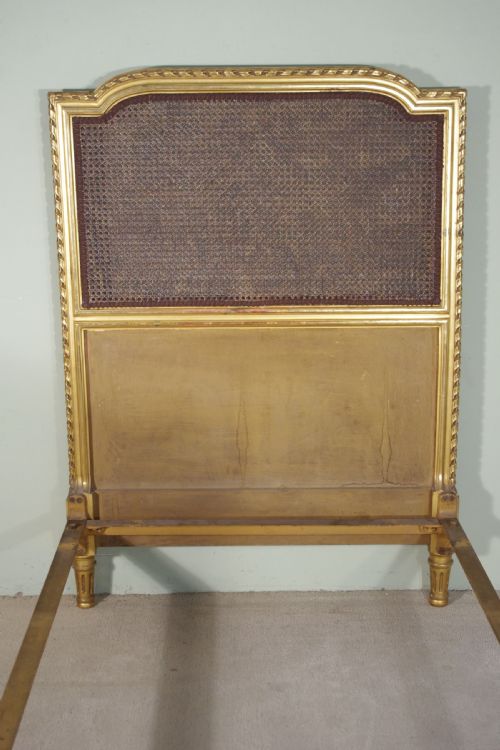 PAIR FRENCH GILT CANE SINGLE BEDS - ADDITIONAL PHOTO 10