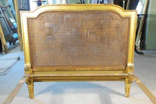 PAIR FRENCH GILT CANE SINGLE BEDS - ADDITIONAL PHOTO 11