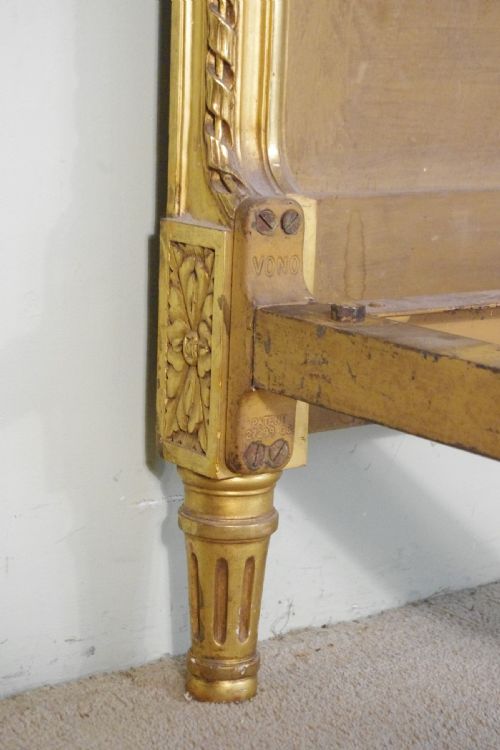 PAIR FRENCH GILT CANE SINGLE BEDS - ADDITIONAL PHOTO 12