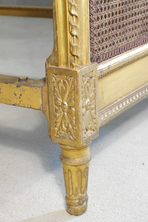 PAIR FRENCH GILT CANE SINGLE BEDS - ADDITIONAL PHOTO 13