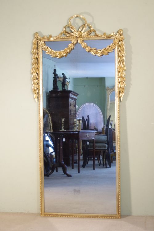 19th century french gilt large pierovermantle mirror - CATEGORY: ANTIQUE MIRRORS - DATED 1880
