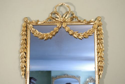 19TH CENTURY FRENCH GILT LARGE PIEROVERMANTLE MIRROR - ADDITIONAL PHOTO 1