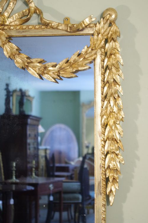19TH CENTURY FRENCH GILT LARGE PIEROVERMANTLE MIRROR - ADDITIONAL PHOTO 3