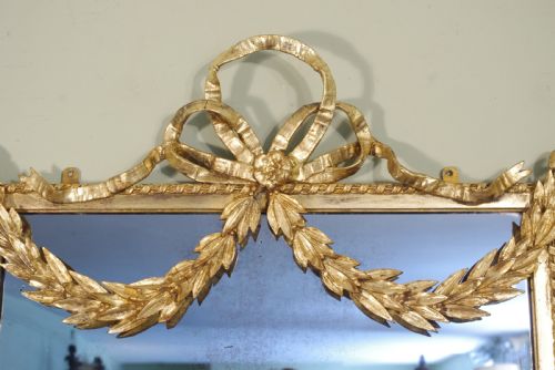 19TH CENTURY FRENCH GILT LARGE PIEROVERMANTLE MIRROR - ADDITIONAL PHOTO 5