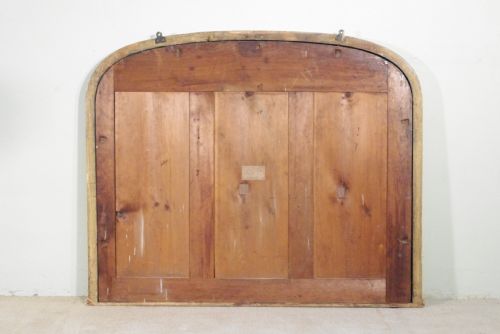 ENGLISH VICTORIAN GILT LARGE ARCH TOP OVERMANTLE MIRROR - ADDITIONAL PHOTO 9