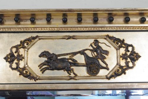 ENGLISH VICTORIAN GILT AND EBONISED LARGE TRIPLEPLATE OVERMANTLE MIRROR - ADDITIONAL PHOTO 6