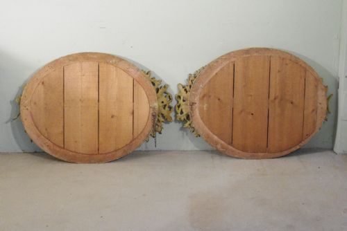 PAIR FRENCH GILT LARGE OVAL WALL MIRRORS - ADDITIONAL PHOTO 7
