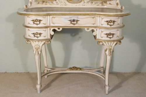 1920'S FRENCH PAINTED AND PARCELGILT DRESSING TABLE - ADDITIONAL PHOTO 4