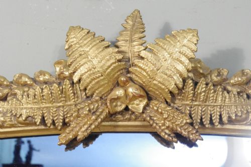 ENGLISH VICTORIAN GILT ARCH TOP OVERMANTLE MIRROR - ADDITIONAL PHOTO 4