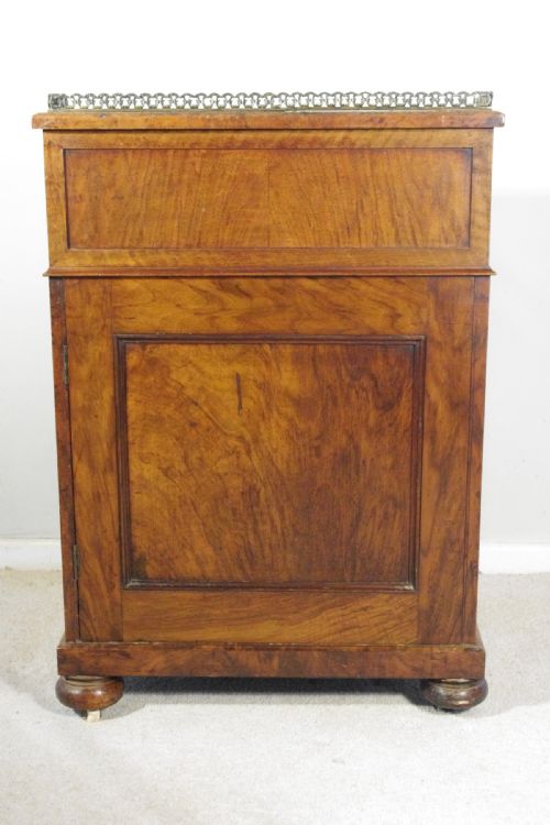 VICTORIAN BURR WALNUT DAVENPORT - ADDITIONAL PHOTO 5