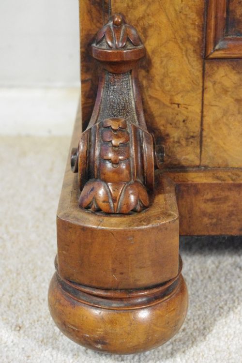 VICTORIAN BURR WALNUT DAVENPORT - ADDITIONAL PHOTO 13