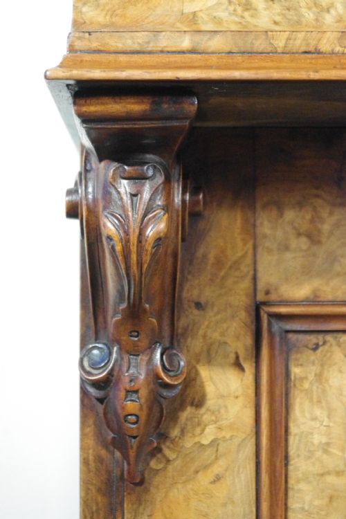 VICTORIAN BURR WALNUT DAVENPORT - ADDITIONAL PHOTO 14