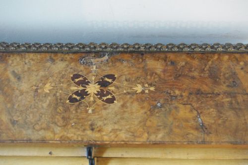 VICTORIAN BURR WALNUT DAVENPORT - ADDITIONAL PHOTO 19