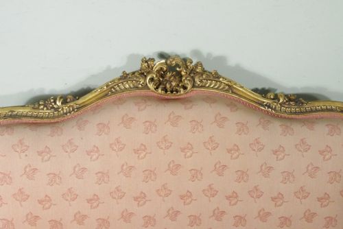 FRENCH GILTGILTWOOD LOUIS XV STYLE TWO SEATER SOFA - ADDITIONAL PHOTO 11