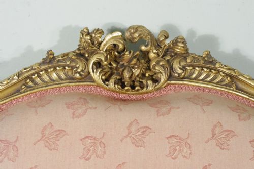 FRENCH GILTGILTWOOD LOUIS XV STYLE TWO SEATER SOFA - ADDITIONAL PHOTO 12