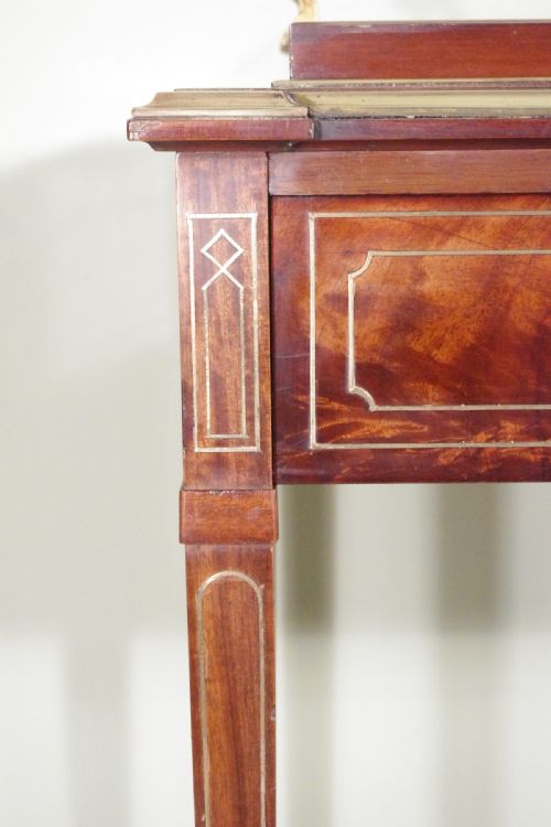 EDWARDIAN BRASS INLAID MAHOGANY DRINKSTEASERVING TABLE - ADDITIONAL PHOTO 13