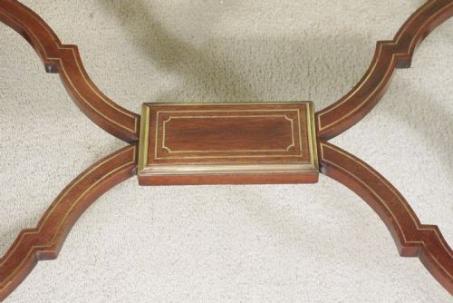 EDWARDIAN BRASS INLAID MAHOGANY DRINKSTEASERVING TABLE - ADDITIONAL PHOTO 24