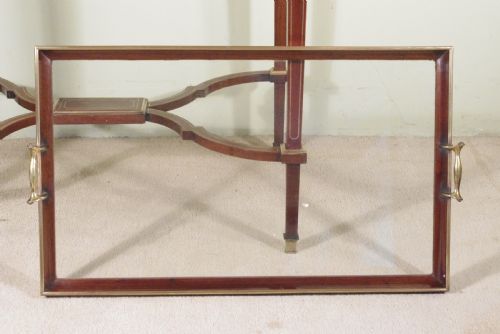 EDWARDIAN BRASS INLAID MAHOGANY DRINKSTEASERVING TABLE - ADDITIONAL PHOTO 26
