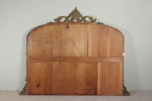 ENGLISH VICTORIAN GILT LARGE ARCH TOP OVERMANTLE MIRROR - ADDITIONAL PHOTO 8