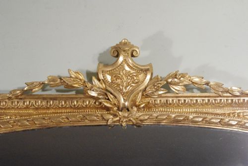 ENGLISH VICTORIAN GILT LARGE OVERMANTLE MIRROR - ADDITIONAL PHOTO 2