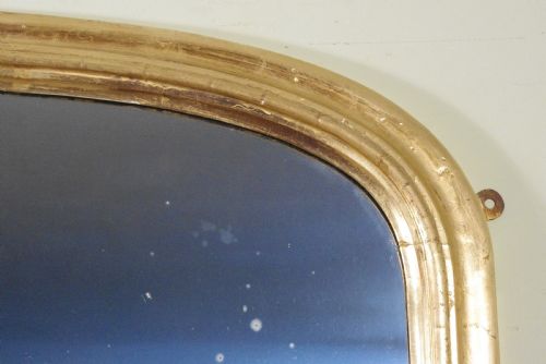 ENGLISH VICTORIAN GILT LARGE ARCH TOP OVERMANTLE MIRROR - ADDITIONAL PHOTO 6