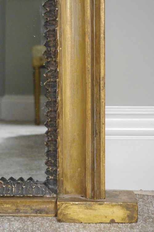 VICTORIAN GILT GOTHIC STYLE LARGE PIER MIRROR - ADDITIONAL PHOTO 6