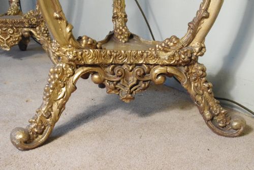 STUNNING PAIR OF CRYSTAL CANDELABRA LIGHTS ON GILT TORCHERES - ADDITIONAL PHOTO 15