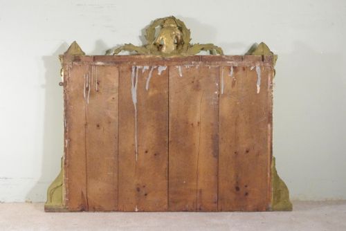 ENGLISH VICTORIAN GILT LARGE OVERMANTLE MIRROR WITH PUTTO CRESTING - ADDITIONAL PHOTO 7