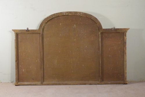 ENGLISH VICTORIAN GILT LARGE TRIPLE PLATE OVERMANTLE MIRROR - ADDITIONAL PHOTO 9