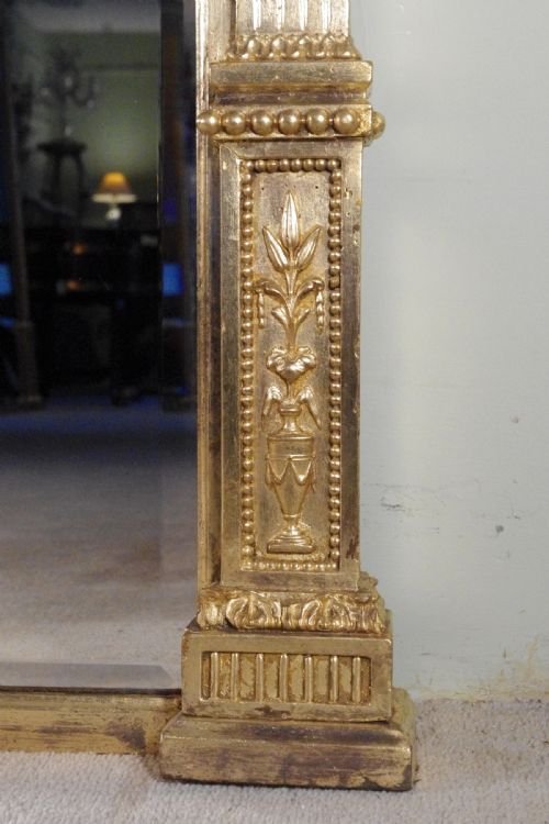 ENGLISH VICTORIAN GILT LARGE OVERMANTLE MIRROR - ADDITIONAL PHOTO 7