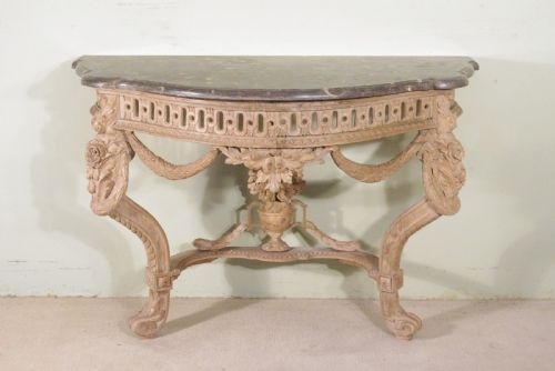 19TH CENTURY CONSOLE TABLE WITH MARBLE TOP - ADDITIONAL PHOTO 1