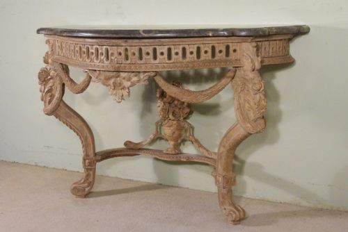 19TH CENTURY CONSOLE TABLE WITH MARBLE TOP - ADDITIONAL PHOTO 3