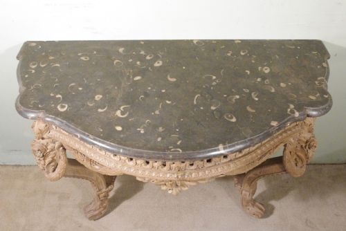 19TH CENTURY CONSOLE TABLE WITH MARBLE TOP - ADDITIONAL PHOTO 5