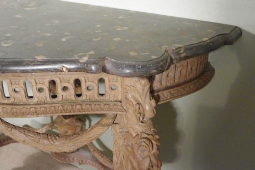 19TH CENTURY CONSOLE TABLE WITH MARBLE TOP - ADDITIONAL PHOTO 12
