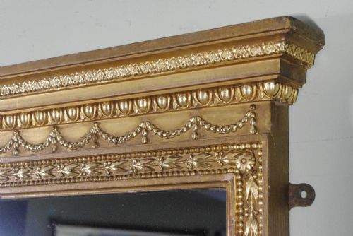 ENGLISH VICTORIAN GILT LARGE OVERMANTLE MIRROR BY JAMES SHOOLBRED - ADDITIONAL PHOTO 3