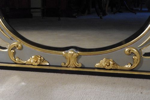 VICTOIAN PAINTED AND PARCELGILT OVERMANTLE MIRROR WITH BRACKETS - ADDITIONAL PHOTO 10