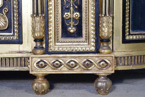 EBONISED AND PARCELGILT MARBLE TOP CREDENZASIDEBOARD - ADDITIONAL PHOTO 5