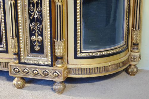 EBONISED AND PARCELGILT MARBLE TOP CREDENZASIDEBOARD - ADDITIONAL PHOTO 6