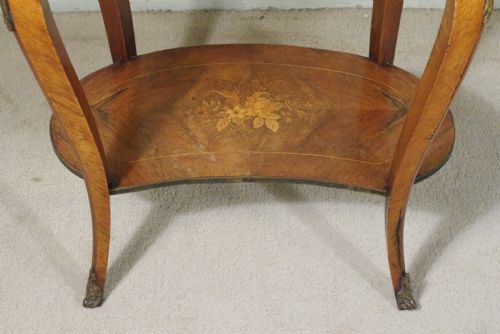 FRENCH ORMOLU MOUNTED KINGWOOD WORKOCCASIONAL TABLE WITH PARQUETRY AND MARQUETRY INLAY - ADDITIONAL PHOTO 2
