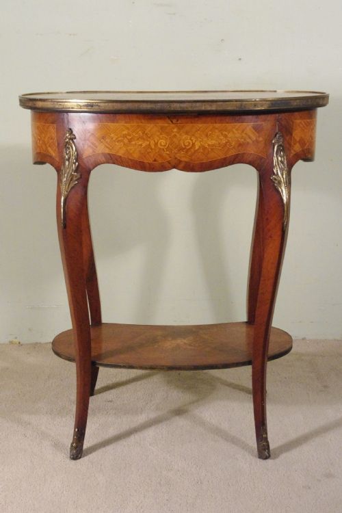 FRENCH ORMOLU MOUNTED KINGWOOD WORKOCCASIONAL TABLE WITH PARQUETRY AND MARQUETRY INLAY - ADDITIONAL PHOTO 11